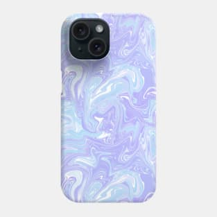 Pastel Purple and Blue Silk Marble - Digital Liquid Paint Phone Case