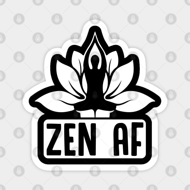 Zen AF Meditation Gift Magnet by TabbyDesigns