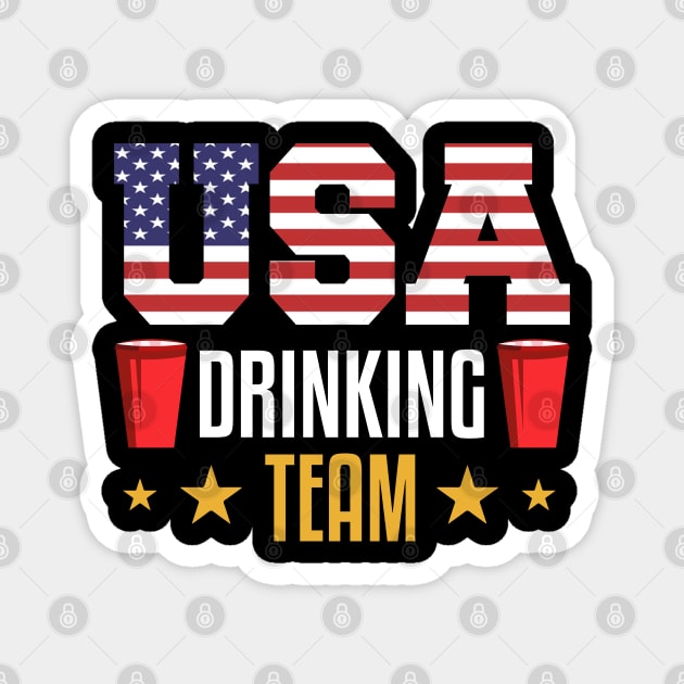 USA Drinking Team Magnet by TeddyTees