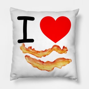 I Heart Bacon Pillow