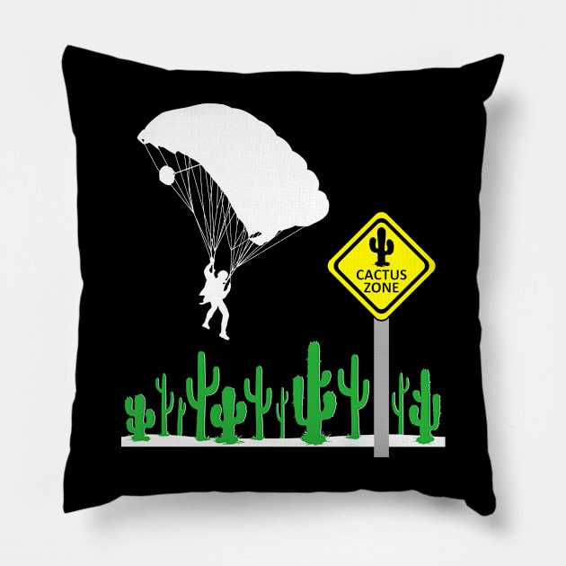 Mod.3 Cactus Zone Paratrooper Pillow by parashop