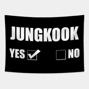 Jungkook Yes Or No Checkbox Tapestry