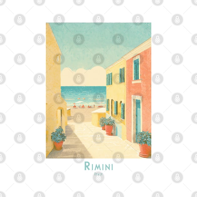 Rimini Italy Vintage Travel Poster by POD24