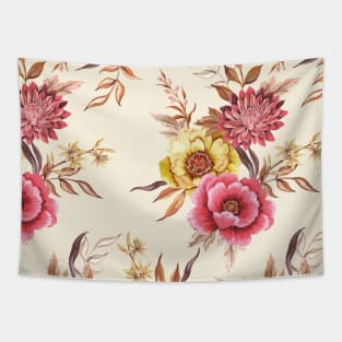 pale romantic floral design Tapestry