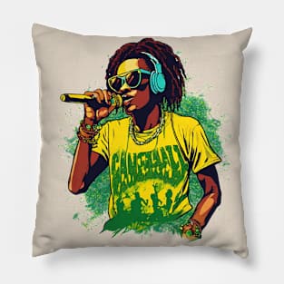 Jamaican Rasta One Love Dancehall Singer Pillow