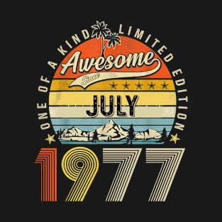 Awesome Since July 1977 Vintage 46th Birthday T-Shirt