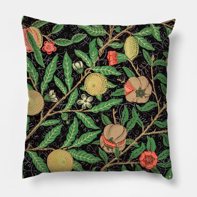 Fruit pattern old vintage art painting Pillow by Phantom Troupe