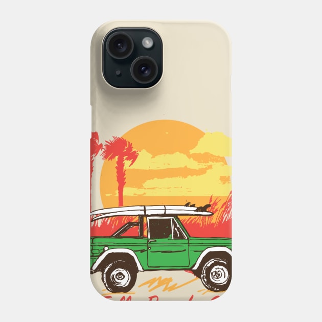 Folly Beach Bronco Life! Phone Case by dosbandidosart