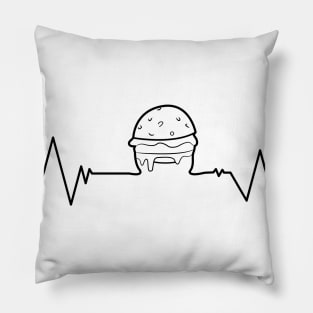 burger ,heartbeat burger Pillow