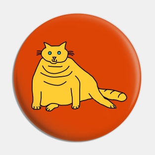 Yellow Chonk Cat Pin