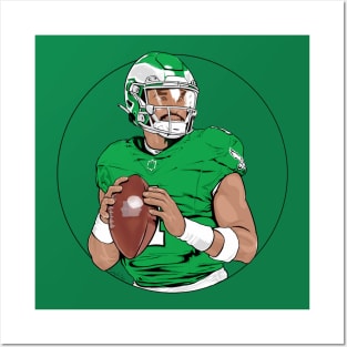 Jalen Hurts Kelly Green - Jalen Hurts - Posters and Art Prints