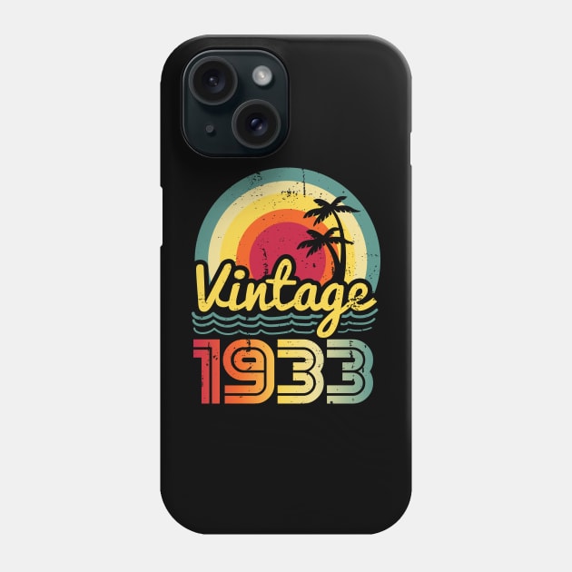 Vintage 1933 Made in 1933 90th birthday 90 years old Gift Phone Case by Winter Magical Forest