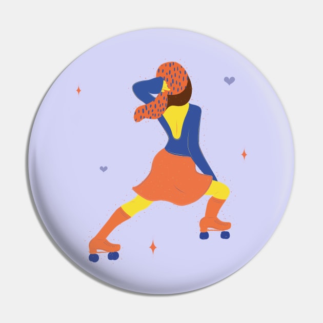 Roller Girl Pin by Design by Maria 