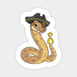 Snake as Pirate Hook hand & Eye patch Magnet