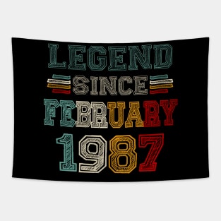 36 Years Old Legend Since February 1987 36th Birthday Tapestry