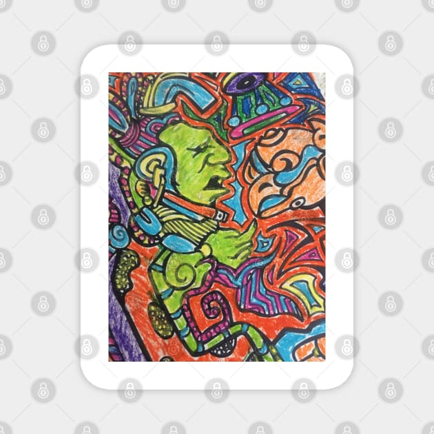 Mayan Multi-Color Magnet by Wacky and Wild Shirts