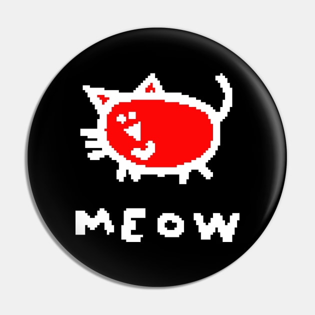 Pixelart Meow Cat Pin by ellenhenryart