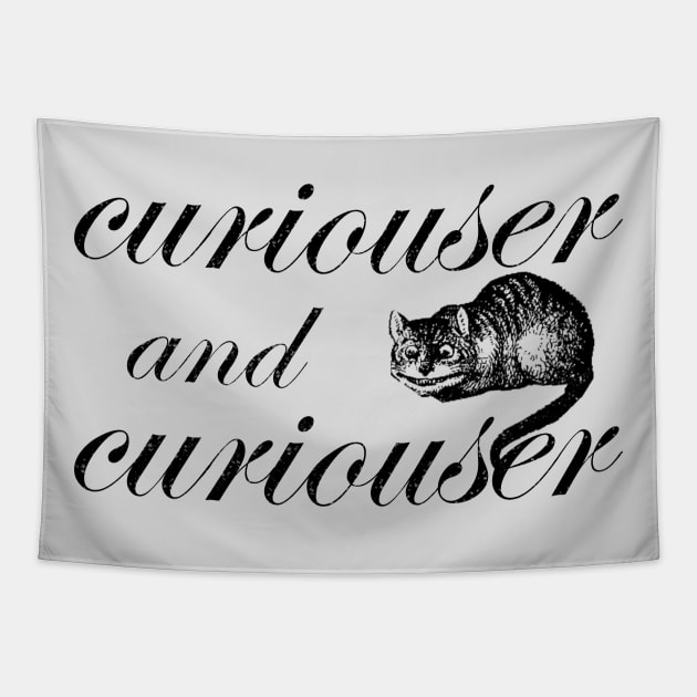 Lispe Curiouser and Curiouser Cheshire Cat Tapestry by Lispe