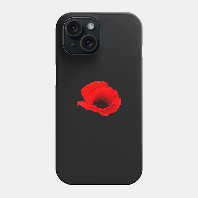 Painted Poppy Flower Phone Case by oknoki