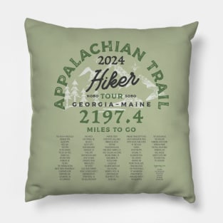 Appalachian Trail 2024 Tour Shirt Pillow