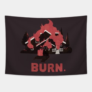 BURN CAT Tapestry