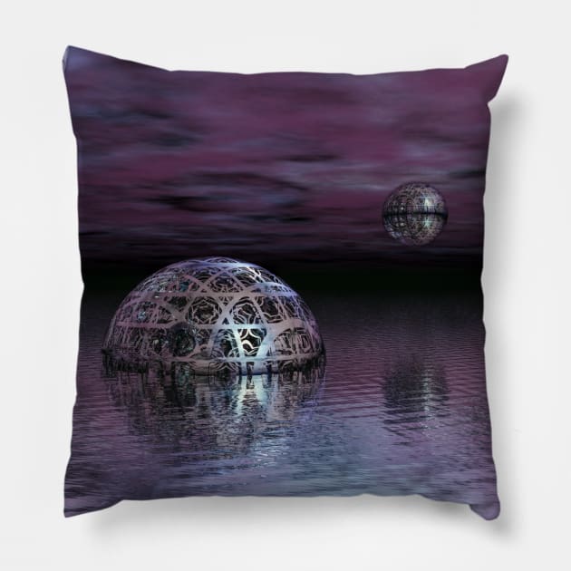 When Metal Floats Pillow by perkinsdesigns