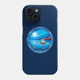 Boat under Moonlight Phone Case