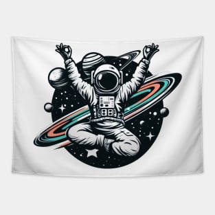 Yoga astronaut space Tapestry