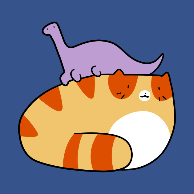 Tabby and Little Long Neck Dino by saradaboru