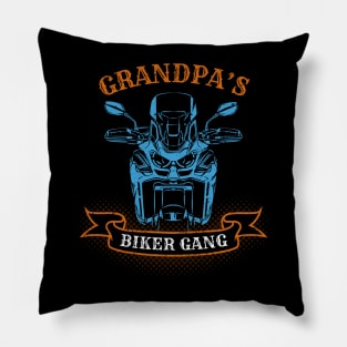 Grandpa's Biker Gang Father's Day Pillow