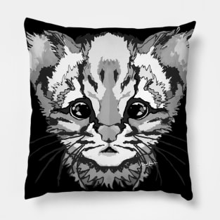 Black and white cat Pillow