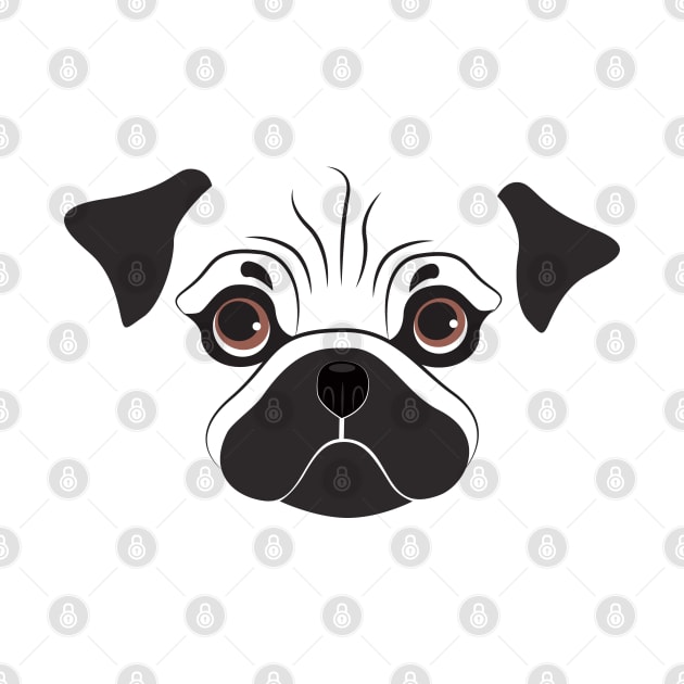 Cute puppy Pug by Yulla