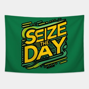 SEIZE THE DAY - TYPOGRAPHY INSPIRATIONAL QUOTES Tapestry