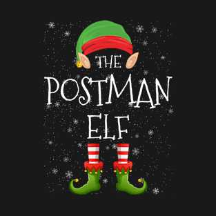 Postman Elf Family Matching Christmas Group Funny Pajama Xmas T-Shirt