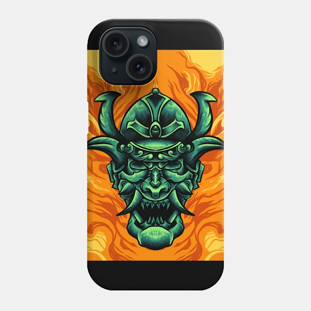 Green onimask Phone Case by Apxwr