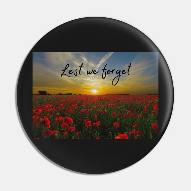 ANZAC Day Field Poppies Pin by Felicity-K