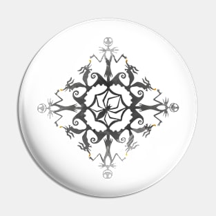 Snowflake Inspired Silhouette Pin