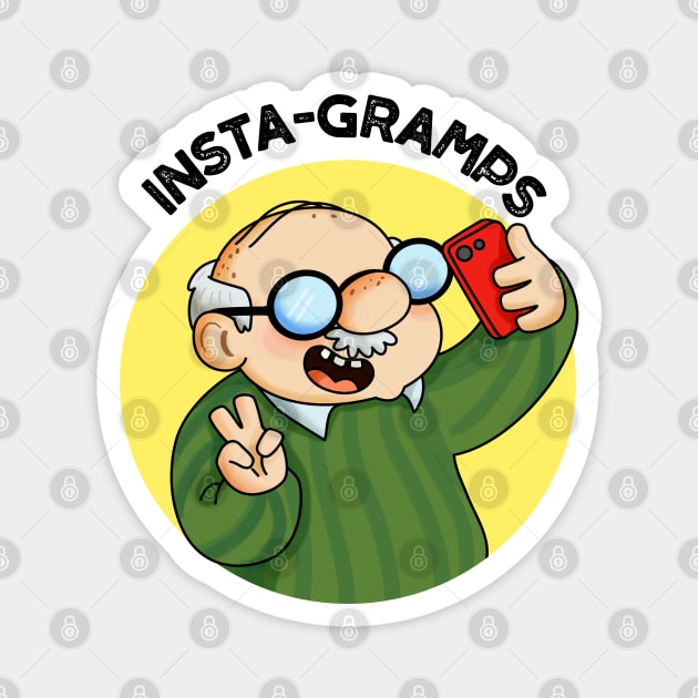 Instagramps Cute Social Media Grandpa Pun Magnet by punnybone
