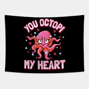 You Octopi My Heart Funny Octopus Pun Tapestry