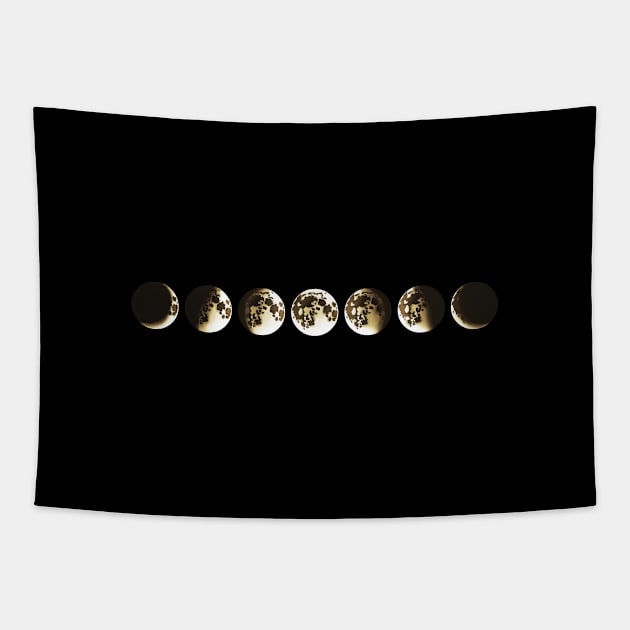 Moon Phases - Cool Astrology Gift For Men & Women Tapestry by Art Like Wow Designs