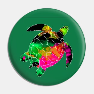 Water Color Sea Turtle Pin