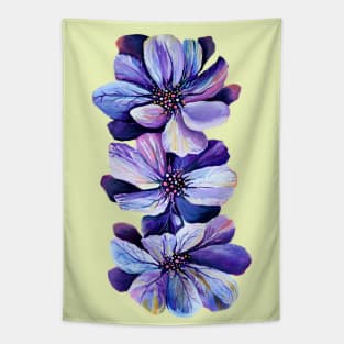 Watercolour Perennial Delphinium Flowers Tapestry