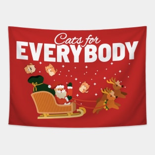 Cats for Every Body - Funny Santa and Cats Tapestry