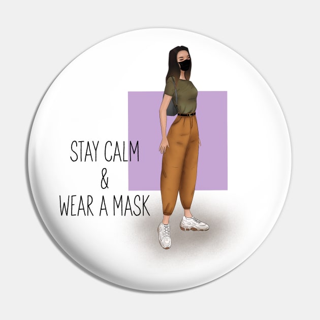 Wear a mask Pin by Wadul