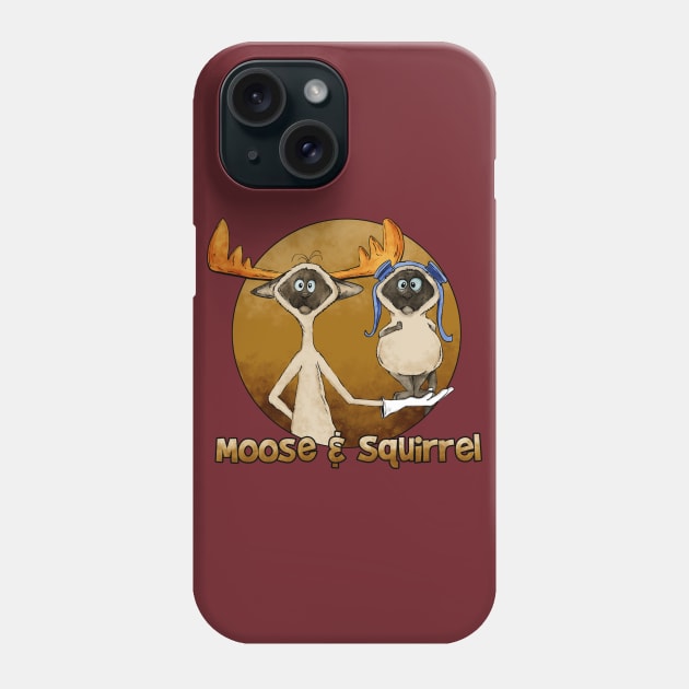 moose and squirrel Phone Case by plane_yogurt