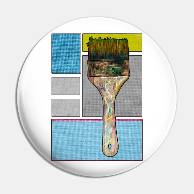 Paintbrush Pin by crunchysqueak