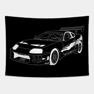 FF Supra MK IV White Outline Tapestry