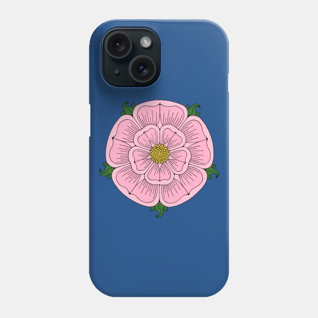 Pink Heraldic Rose Phone Case by AzureLionProductions