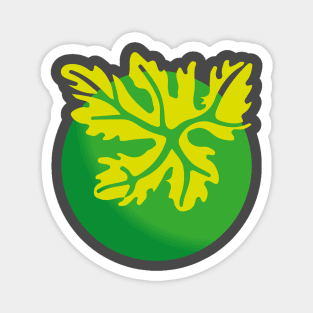 Leaf on a green planet logo Magnet