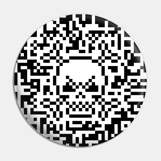 Skull And Crossbones (Quick Response Code / 41x41 / POS) Pin by MrFaulbaum